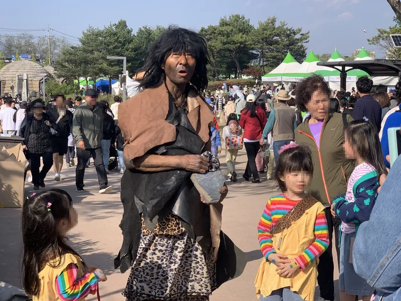 야외 축제 먹거리 부스