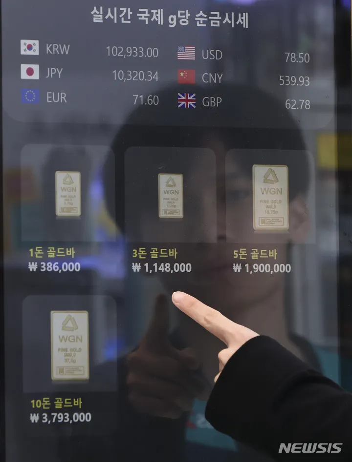 중앙은행 금 보유를 상징하는 금괴와 금고