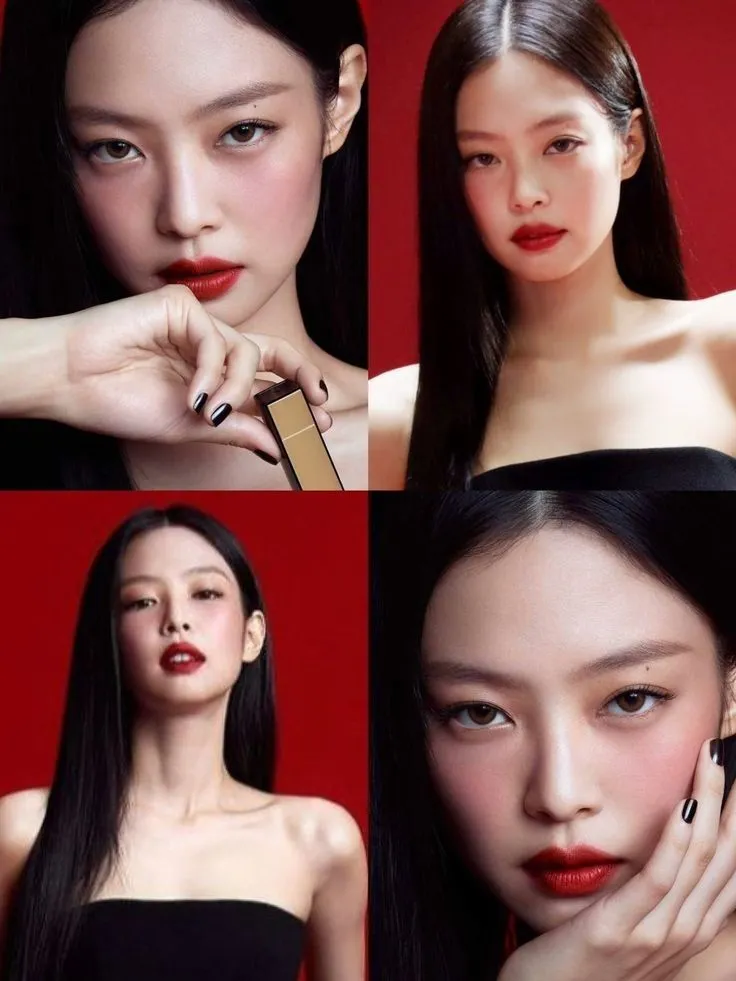 레드카펫 스타일링과 우아한 포즈