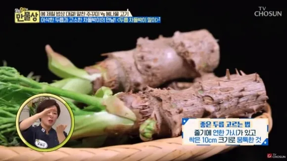 데친 두릅 무침 한 그릇