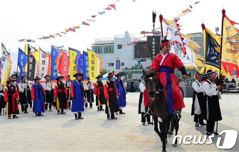 여수 야간 축제 풍경