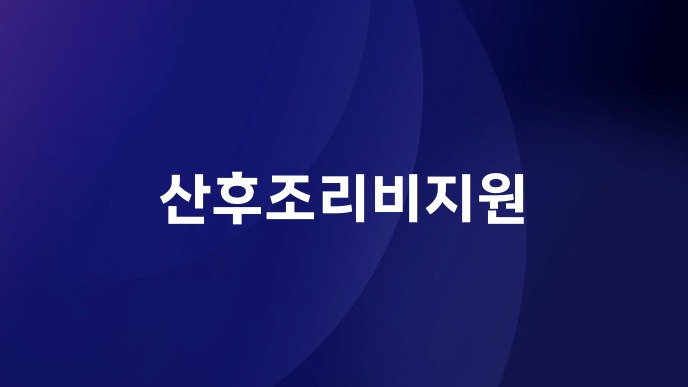 산후조리비지원