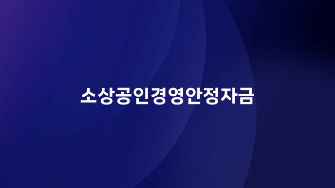 소상공인경영안정자금