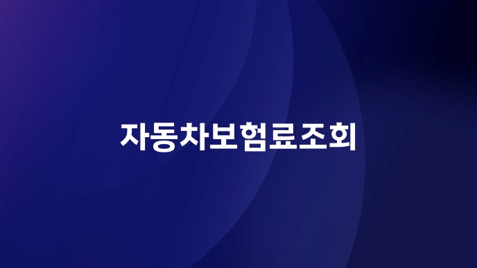 자동차보험료조회