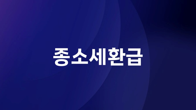 종소세환급