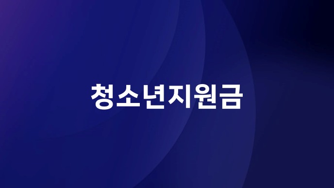 청소년지원금