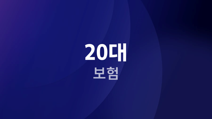 20대 보험
