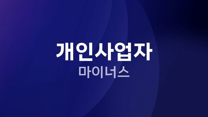 개인사업자 마이너스
