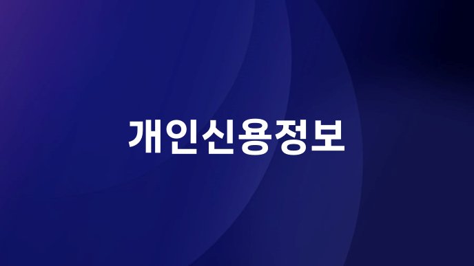 개인신용정보