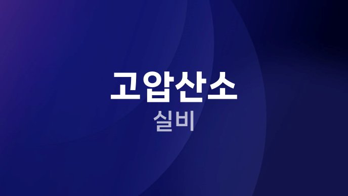 고압산소 실비