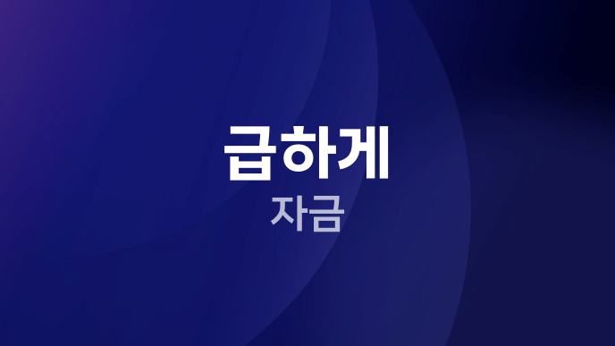 급하게 자금