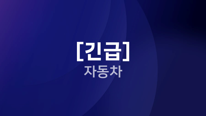 [긴급] 자동차