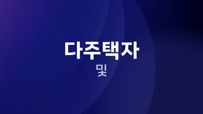 다주택자 및
