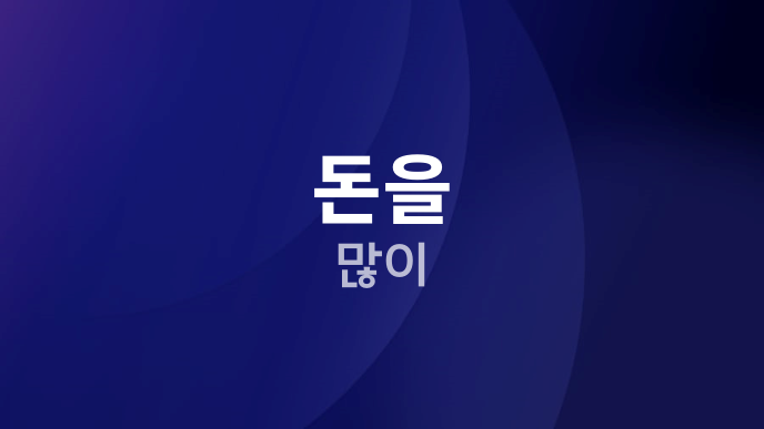 돈을 많이