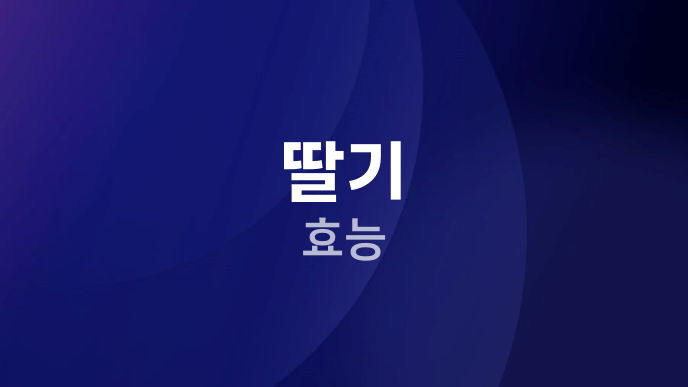 딸기 효능