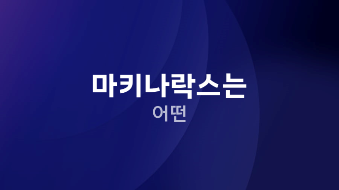 마키나락스는 어떤