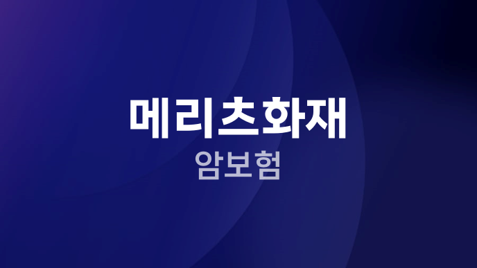 메리츠화재 암보험