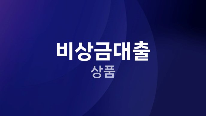 비상금대출 상품