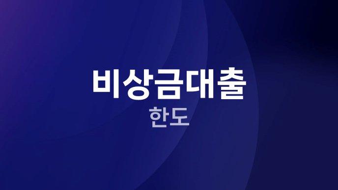 비상금대출 한도