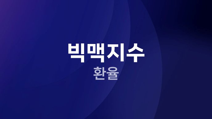 빅맥지수 환율