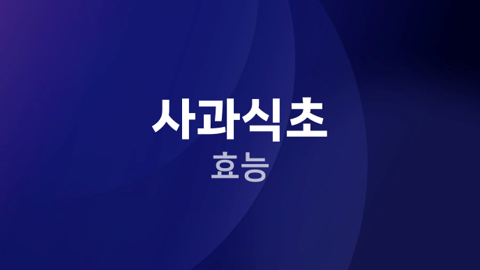 사과식초 효능