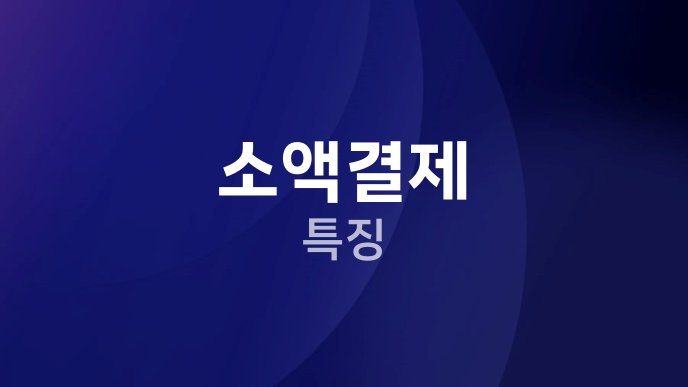 소액결제 특징