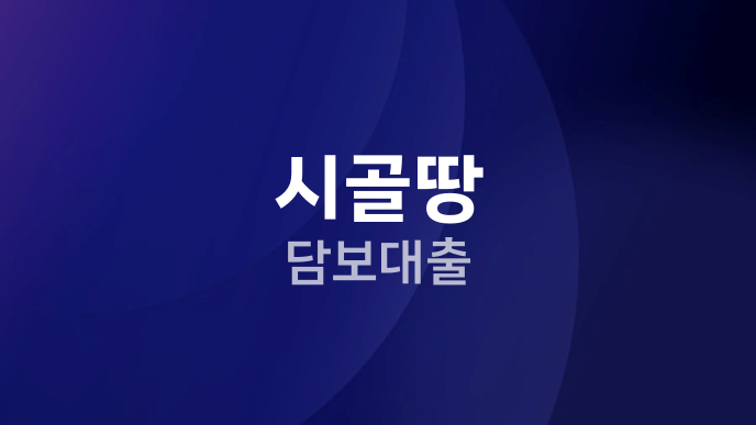 시골땅 담보대출
