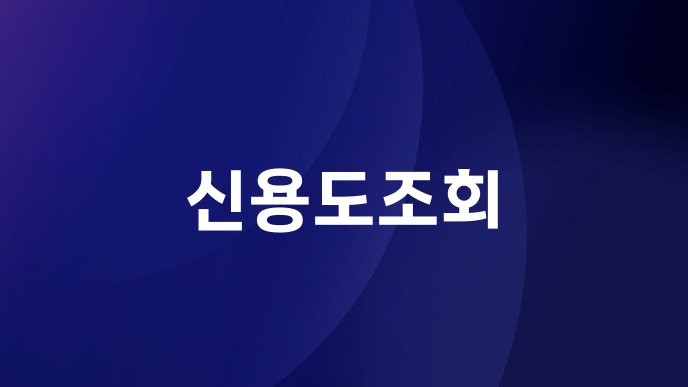 신용도조회