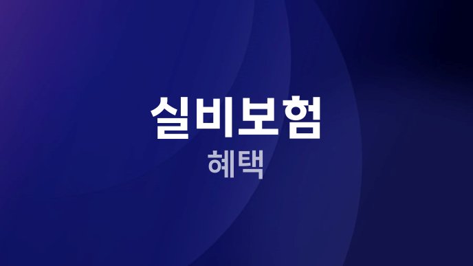 실비보험 혜택