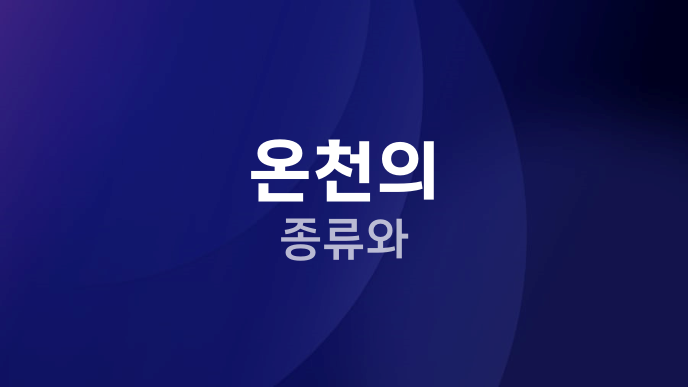 온천의 종류와