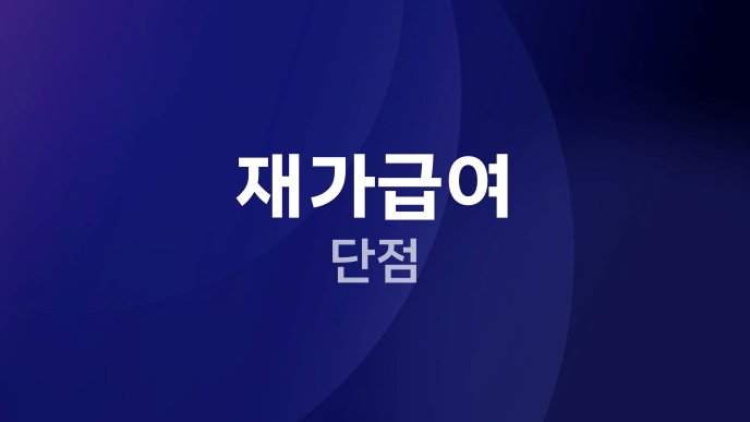 재가급여 단점
