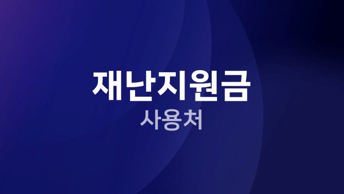 재난지원금 사용처