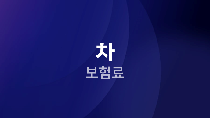 차 보험료