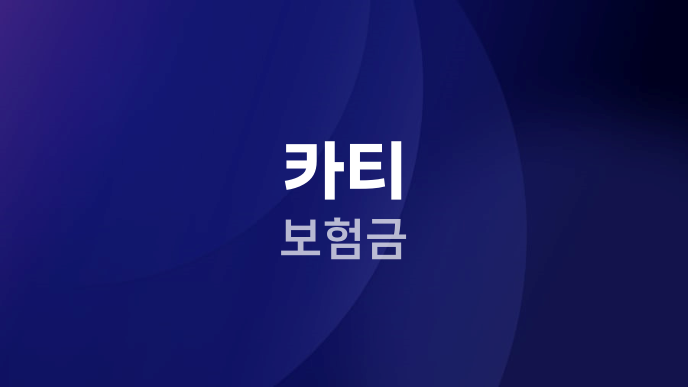 카티 보험금