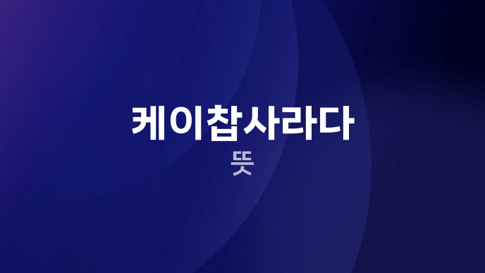 케이찹사라다 뜻