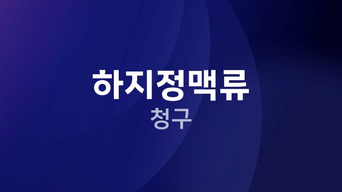하지정맥류 청구