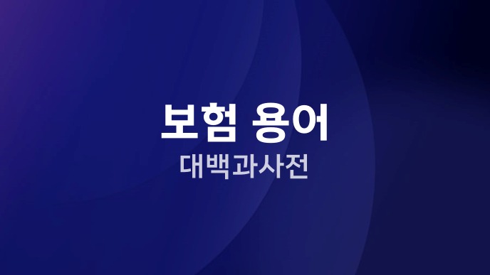 보험 용어 대백과사전