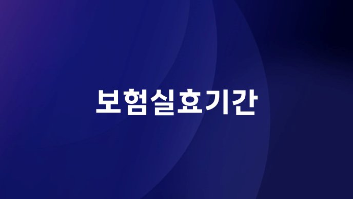 보험실효기간