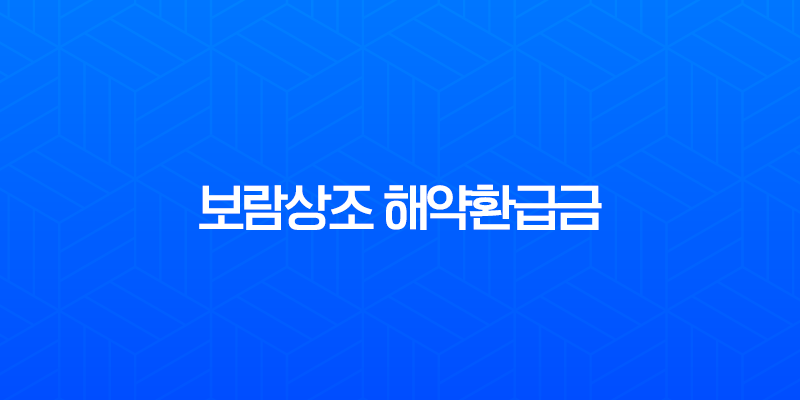 보람상조 해약환급금 완벽정리 : 조회부터 신청까지 (2025년 최신 정보) 7