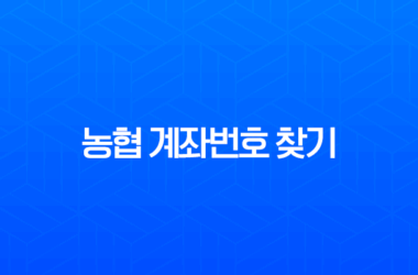 농협 계좌번호 찾기, 앱으로 1분 안에 확인하는 초간단 방법 15