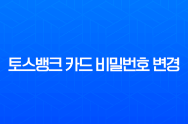 토스뱅크 카드 비밀번호 변경 5회 오류 및 초기화 재설정 완벽 가이드 21