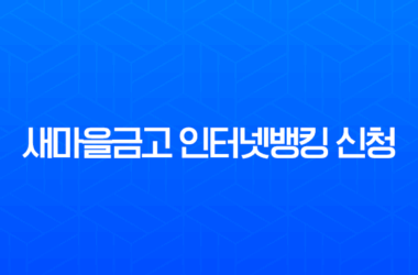 새마을금고 인터넷뱅킹 신청 완벽 가이드 (비대면, 영업점 방문) 19