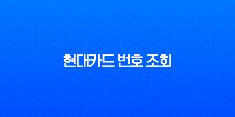 현대카드 번호 조회, 앱으로 유효기간까지 5초만에 확인하는 법 7
