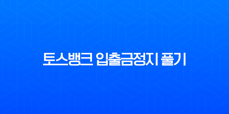 토스뱅크 입출금정지 풀기, 비대면으로 1분 만에 해결하는 방법 (고객센터, 서류 안내) 7