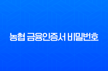 농협 금융인증서 비밀번호 찾기, 변경 및 5회 오류 재설정 완벽 가이드 25
