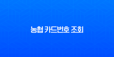 농협 카드번호 조회, 어플로 유효기간 확인하는 가장 빠른 방법 (NH Pay) 1