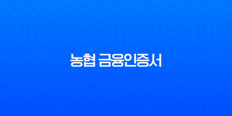 농협 금융인증서 발급 및 재발급 방법, 5분 만에 끝내는 모바일 완벽 가이드 7