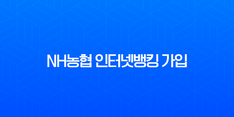 NH농협 인터넷뱅킹 가입 방법 완벽정리 (나이, 서류, 비대면) 7
