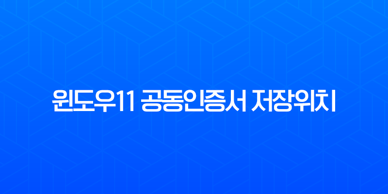 윈도우11 공동인증서 저장위치 NPKI 폴더 완벽 가이드 7