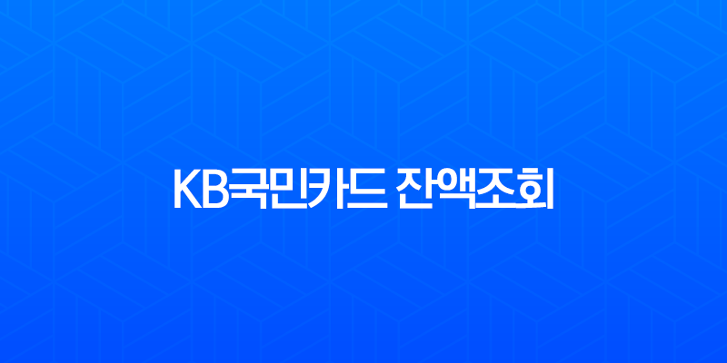 KB국민카드 잔액조회, 가장 빠르고 정확한 4가지 방법 총정리 (앱, 홈페이지, ARS) 7